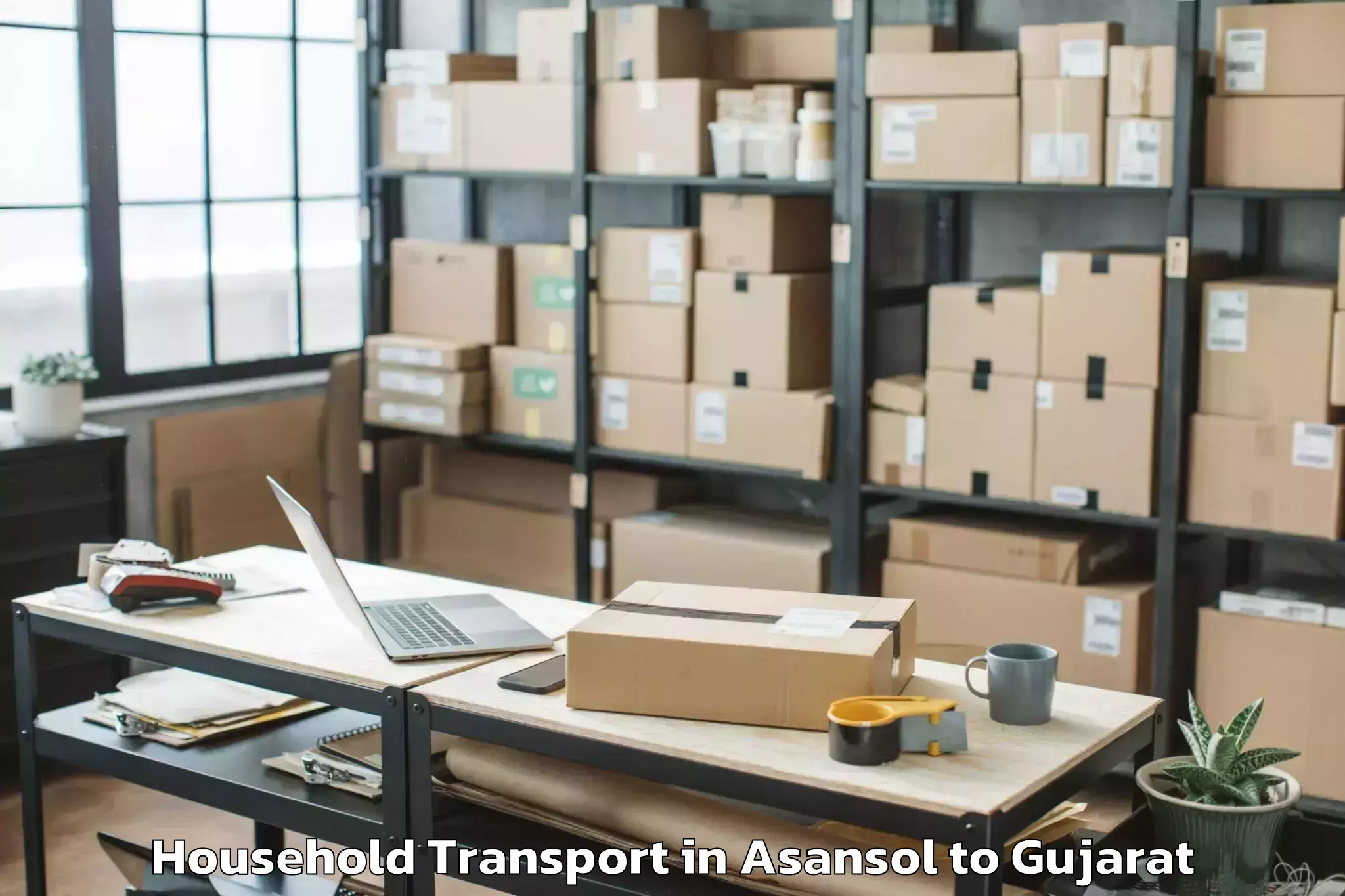 Book Asansol to Morbi Household Transport